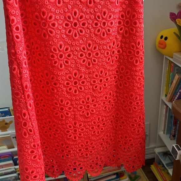Hill House The Scallop Lace Charlie Dress Red XS NWT - Picture 11 of 12